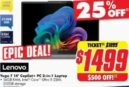 The Good Guys Lenovo Yoga 7 14" Copilot+ PC 2-in-1 Laptop offer