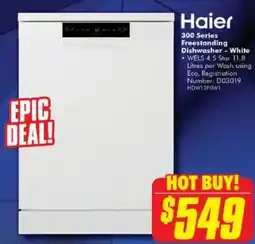 The Good Guys Haier 300 Series Freestanding Dishwasher - White offer