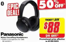 The Good Guys Panasonic Noise Cancelling Headphones offer