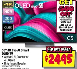 JB Hi-Fi 55" 4K Evo Al Smart OLED TV offer