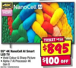 JB Hi-Fi 55" 4K NanoCell Al Smart LED TV offer