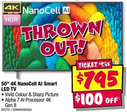 JB Hi-Fi 50" 4K NanoCell Al Smart LED TV offer