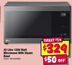 JB Hi-Fi 42 Litre 1200 Watt Microwave With Steam Bowl offer