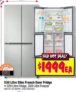 JB Hi-Fi 530 Litre Slim French Door Fridge offer