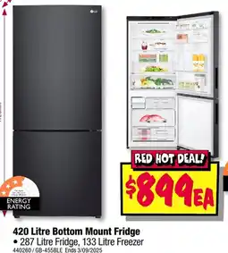 JB Hi-Fi 420 Litre Bottom Mount Fridge offer