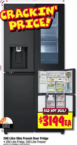 JB Hi-Fi 508 Litre Slim French Door Fridge offer