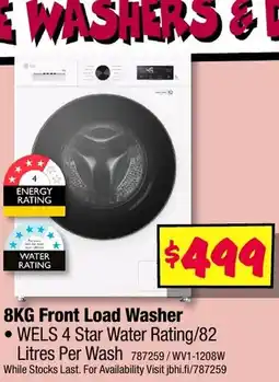 JB Hi-Fi 8KG Front Load Washer offer