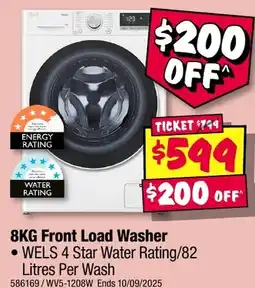 JB Hi-Fi 8KG Front Load Washer offer