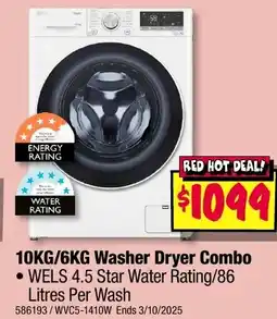 JB Hi-Fi 10KG/6KG Washer Dryer Combo offer