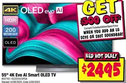 JB Hi-Fi 55" 4K Evo Al Smart OLED TV offer