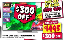 JB Hi-Fi 55" 4K QNED Evo Al Smart Mini LED TV offer