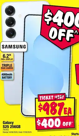JB Hi-Fi Galaxy S25 256GB offer