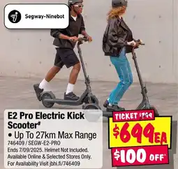 JB Hi-Fi E2 Pro Electric Kick Scooter offer