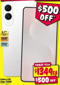 JB Hi-Fi Galaxy S25 Edge 256GB offer