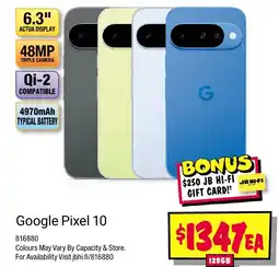 JB Hi-Fi Google Pixel 10 offer