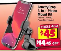 JB Hi-Fi GravityDrop 3-In-1 Phone Mount Kit offer