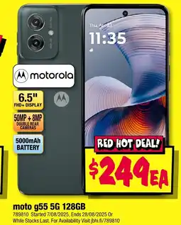 JB Hi-Fi moto g55 5G 128GB offer