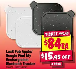 JB Hi-Fi Loc8 Fob Apple/ Google Find My Rechargeable Bluetooth Tracker offer