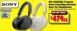 JB Hi-Fi SONY WH-1000XM5 Premium Noise Cancelling Wireless Over-Ear Headphones offer