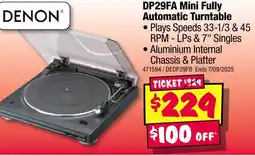 JB Hi-Fi DENON DP29FA Mini Fully Automatic Turntable offer