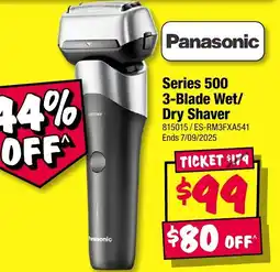 JB Hi-Fi Panasonic Series 500 3-Blade Wet/ Dry Shaver offer