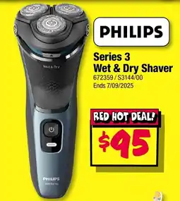 JB Hi-Fi PHILIPS Series 3 Wet & Dry Shaver offer