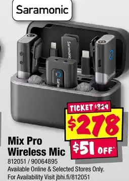 JB Hi-Fi Saramonic Mix Pro Wireless Mic offer