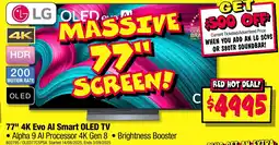 JB Hi-Fi 77" 4K Evo Al Smart OLED TV offer