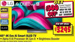 JB Hi-Fi LG 65" 4K Evo Al Smart OLED TV offer