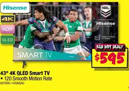 JB Hi-Fi Hisense 43" 4K QLED Smart TV offer