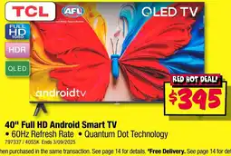 JB Hi-Fi TCL 40" Full HD Android Smart TV offer