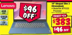 JB Hi-Fi Lenovo 14" Ideapad Slim 3 Chromebook offer