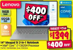 JB Hi-Fi Lenovo 14" Ideapad 5i 2-In-1 Notebook offer