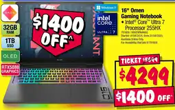 JB Hi-Fi 16" Omen Gaming Notebook offer