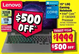 JB Hi-Fi Lenovo 15" LOQ Gaming Notebook offer