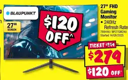 JB Hi-Fi BLAUPUNKT 27" FHD Gaming Monitor offer