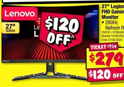 JB Hi-Fi Lenovo 27" Legion FHD Gaming Monitor offer