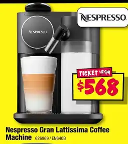 JB Hi-Fi Nespresso Gran Lattissima Coffee Machine offer