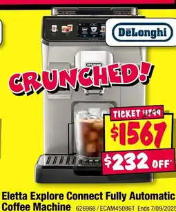 JB Hi-Fi DeLonghi Eletta Explore Connect Fully Automatic Coffee Machine offer
