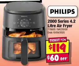 JB Hi-Fi PHILIPS 2000 Series 4.2 Litre Air Fryer offer