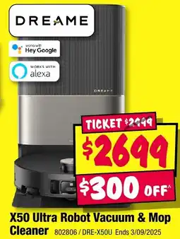 JB Hi-Fi DREAME X50 Ultra Robot Vacuum & Mop offer