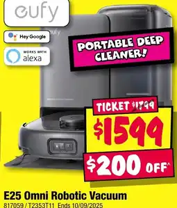 JB Hi-Fi E25 Omni Robotic Vacuum offer