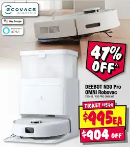 JB Hi-Fi DEEBOT N30 Pro OMNI Robovac offer