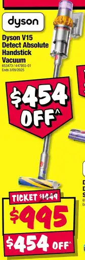 JB Hi-Fi Dyson V15s Detect Absolute Handstick Vacuum offer
