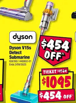 JB Hi-Fi Dyson V15s Detect Submarine offer