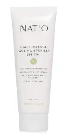 Natio daily defence face moisturiser spf 50+ 100ml