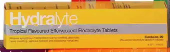 Ramsay Pharmacy Hydralyte electrolyte effervescent tropical 20 tablets offer