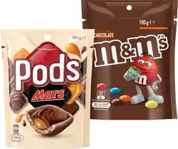 IGA M&M’s 130‑180g, Pods 160g or Maltesers 120‑140g Share Pack Selected Varieties offer