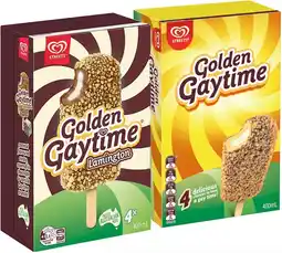 IGA NEW Streets Golden Gaytime Ice Cream 4 Pack Selected Varieties offer