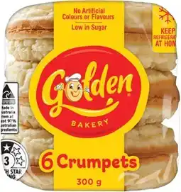 IGA Golden Crumpet Rounds 6 Pack Selected Varieties offer